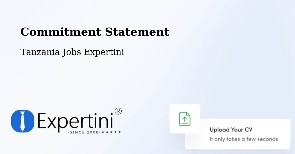 Corporate Commitment – Maposeni - Tanzania Jobs Expertini